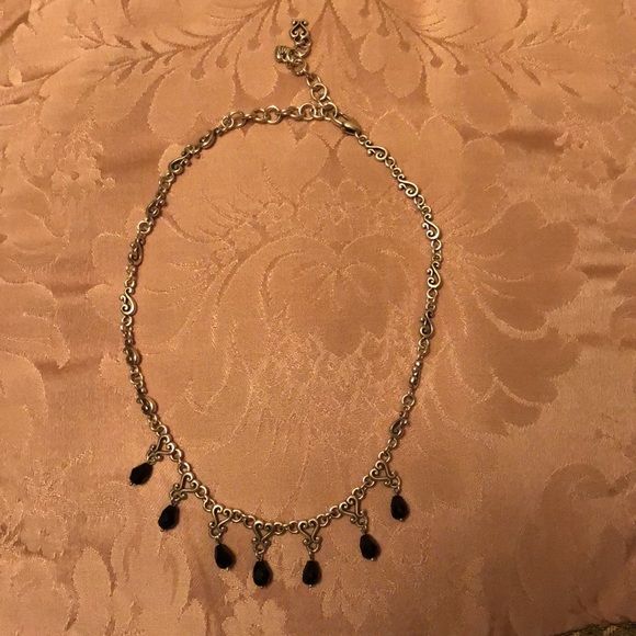 Brighton VIVALDI black crystal drop necklace - Picture 3 of 8